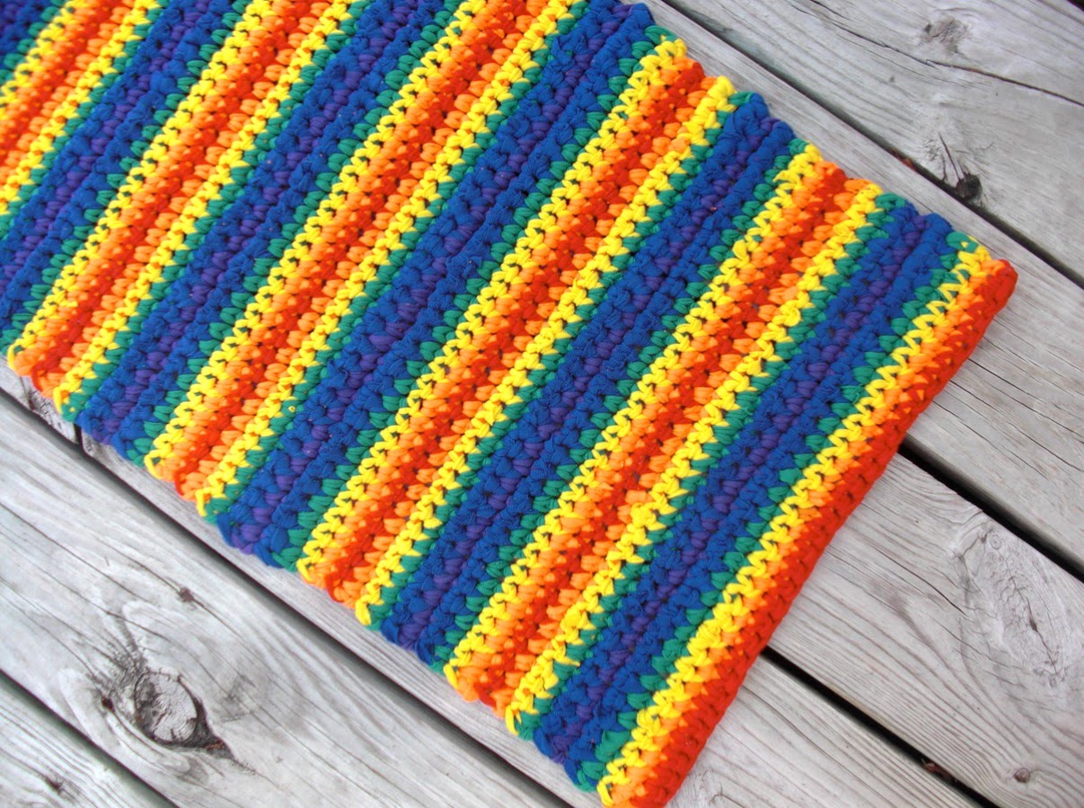Debs Crochet My Crochet Today Rainbow Rag Rug