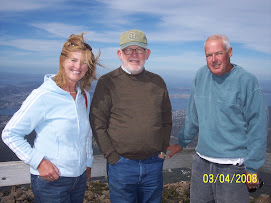 Jeanette, Harold and Craig on Mt Wellington-the last day of the beard!