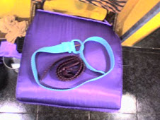 Cinturones a 4€ disponibles en morado y azul turquesa