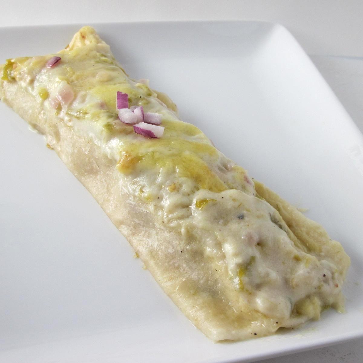 Cooking Stuff Green Chili Chicken and Bean Enchiladas