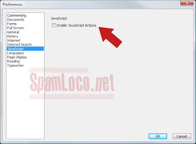 Desactivando la ejecución de JavaScript en Foxit Reader javascript foxti