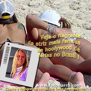 Veja o flagrante da atris mais famosa de hoolywood de férias no Brasil.Chame o fotógrafo e apage sua fama de mentiroso. 