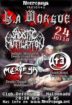 **CANCELADO** 24/07/09 - Sadistic Mutilation - Afiche+la+morgue