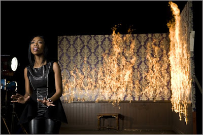 Brandy On The Set Of 'Long Distance'
