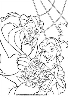 fábrica dos convites desenhos para colorir da bela e a fera