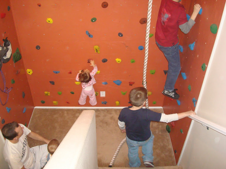 I was rock climbing with the boys