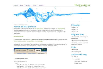 Aqua blogger template