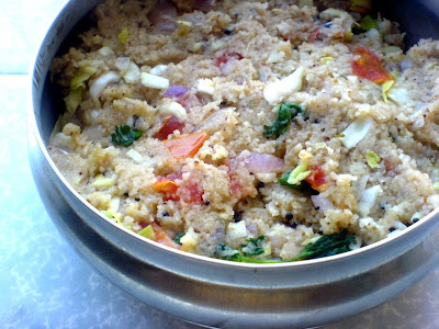 Cabbage, Onion, Tomato Upma