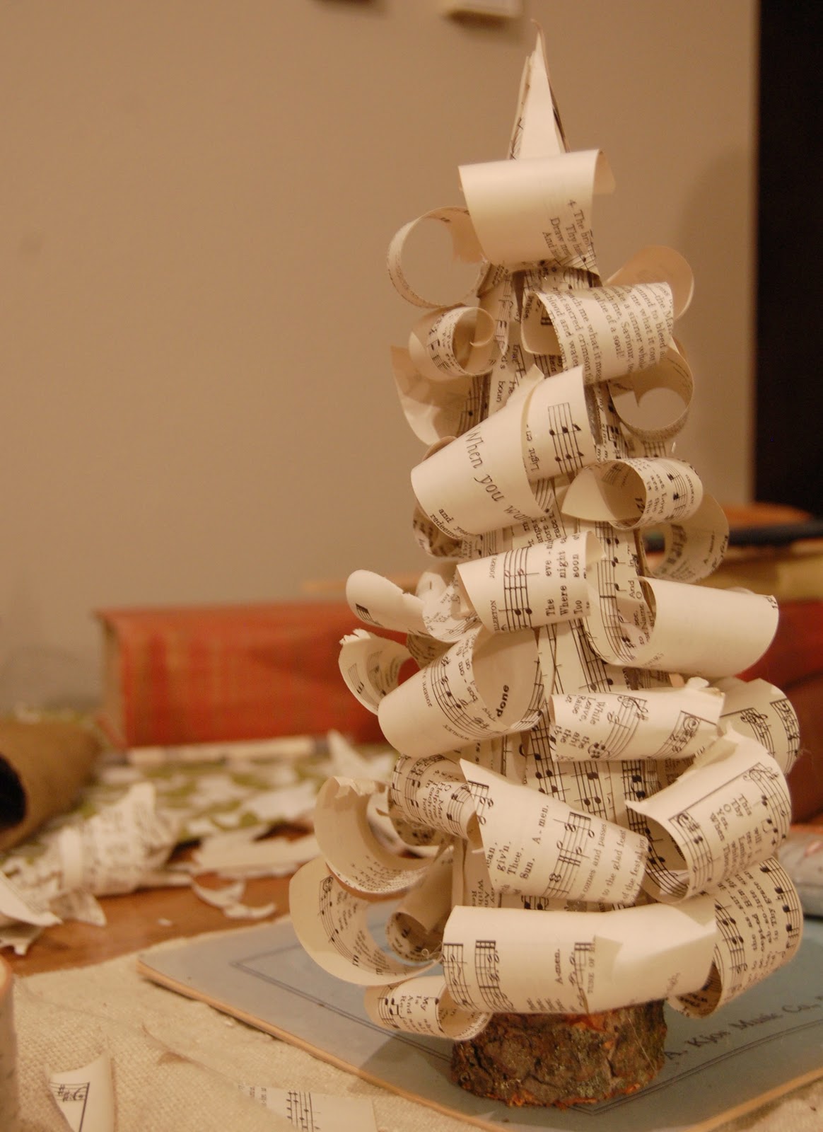 Twig Vintage Sheet Music Christmas Tree Tutorial