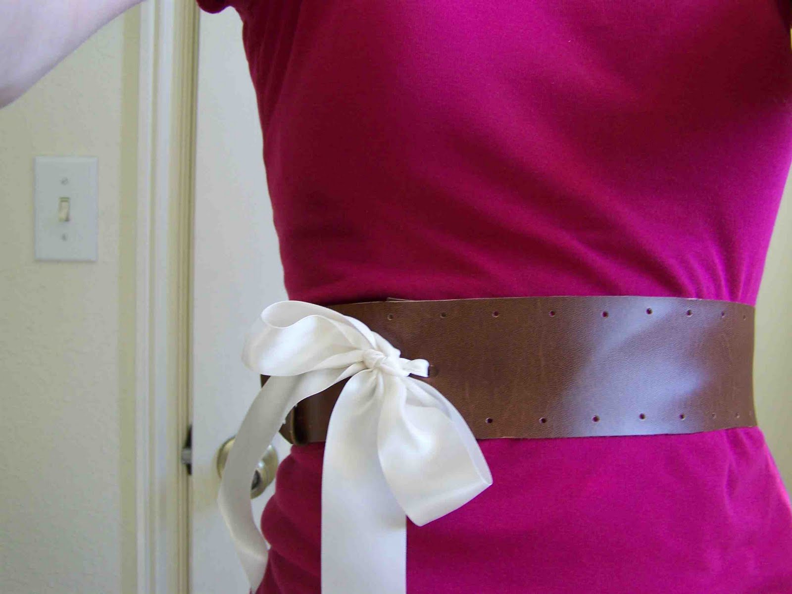 Made by Me. Shared with you. DIY Faux Leather & Ribbon BeltPart 3