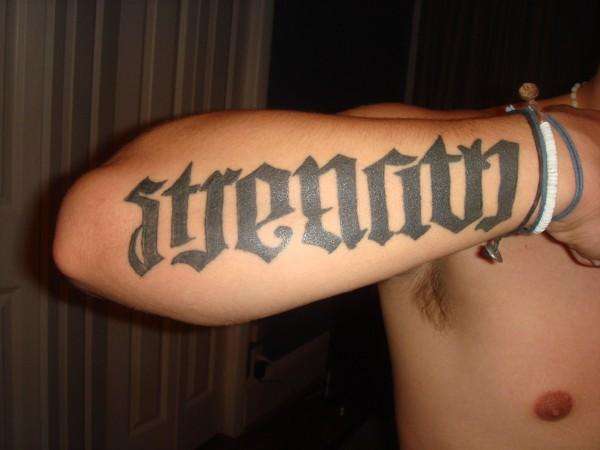 I want an ambigram tattoo, which is a tattoo that reads one word one way and