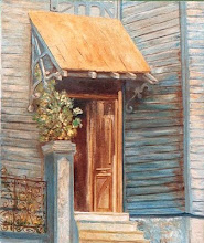 Puerta casa azul
