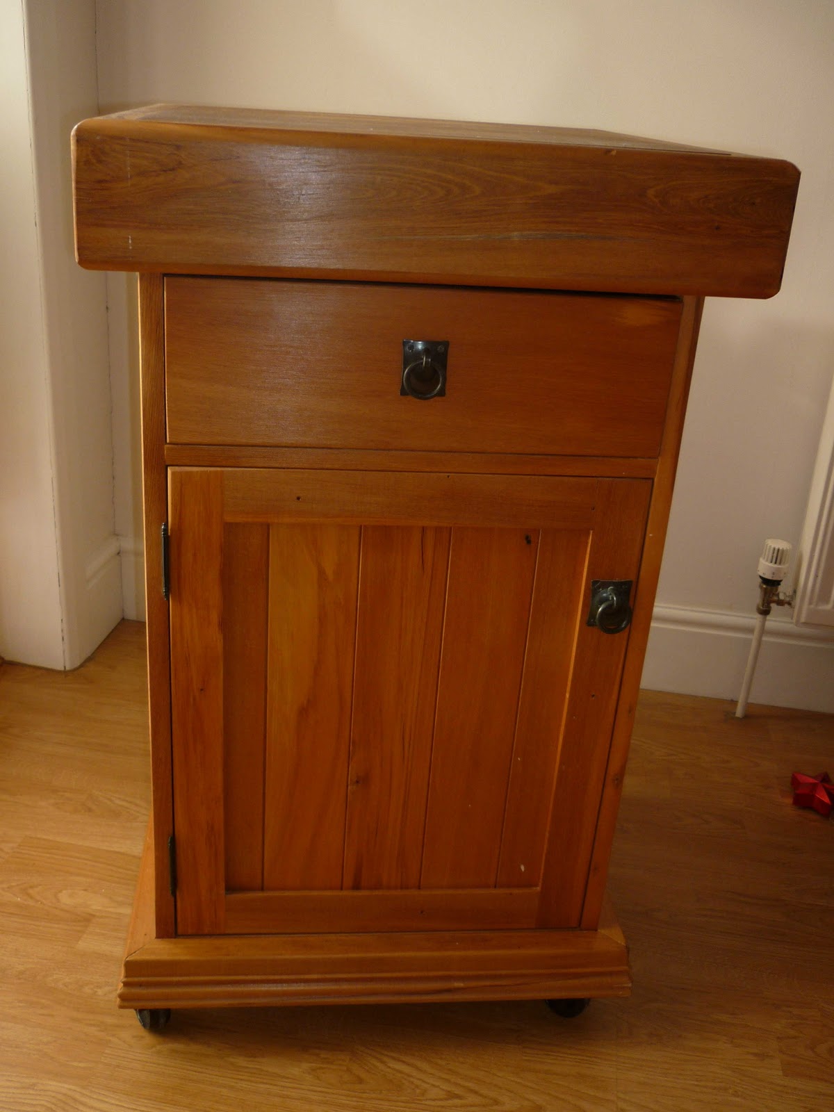 House Clearance Handmade Butcher's Block trolley recycled from New