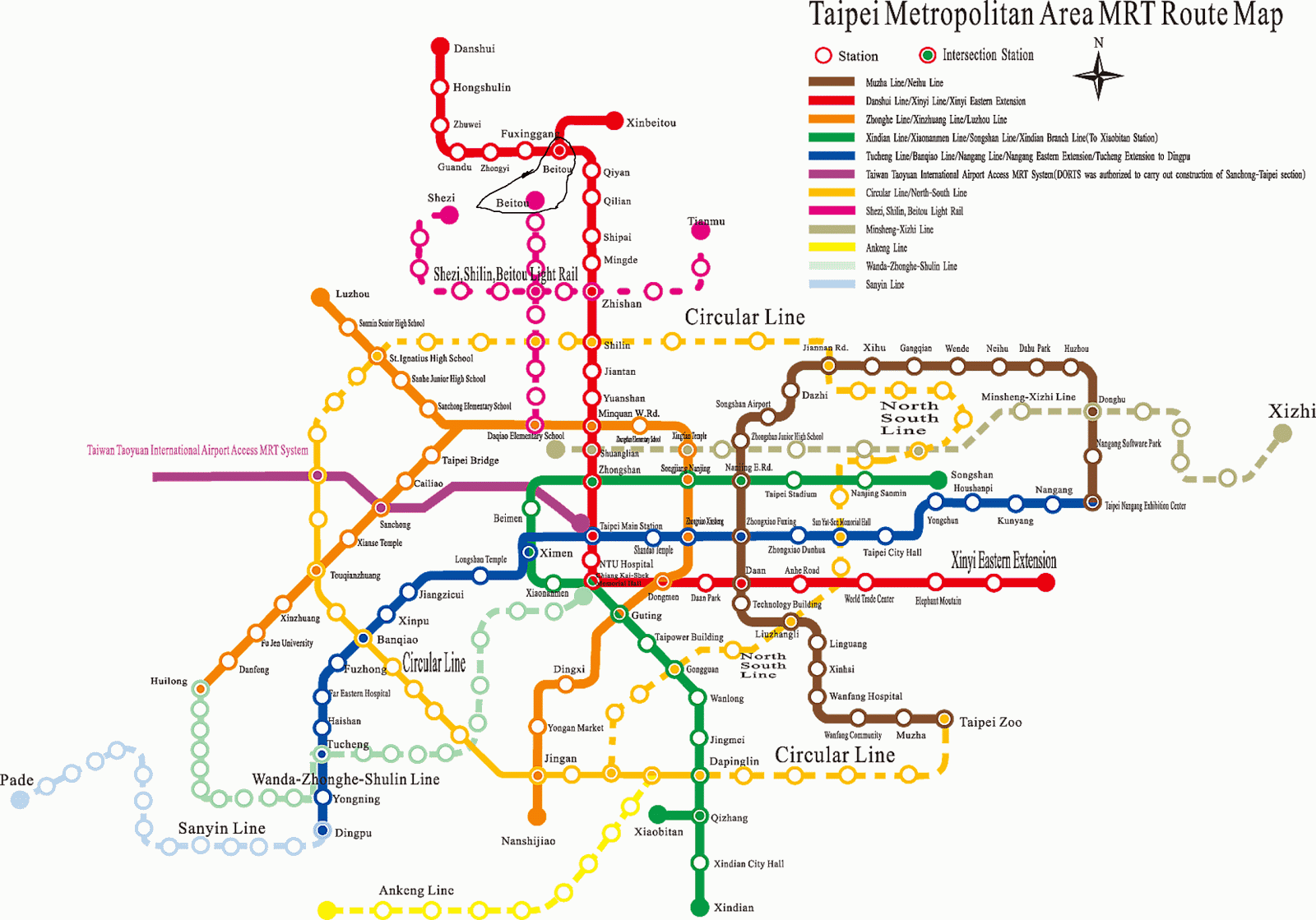 mrt map taiwan