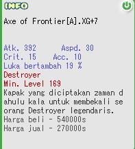 Axe of Frontier XG+7