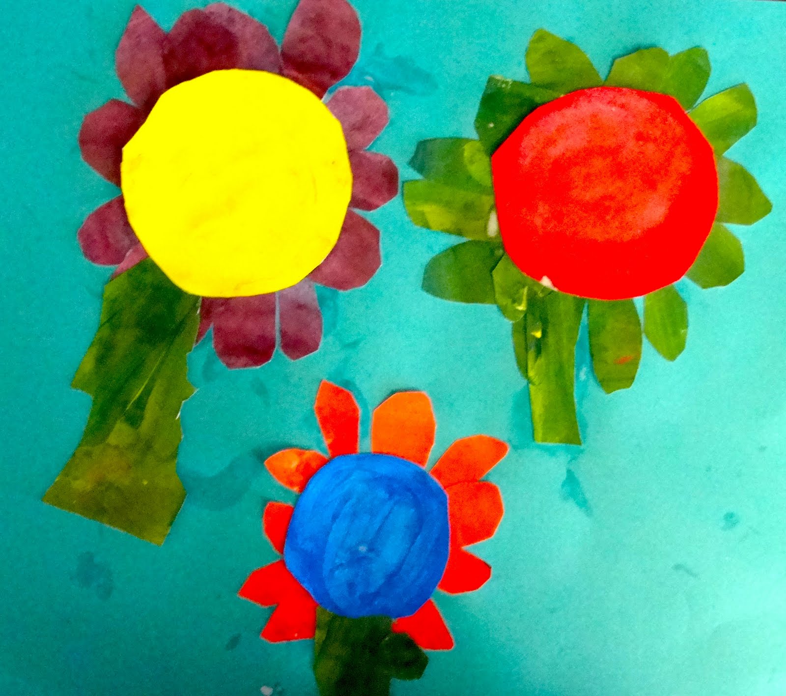 Colorwheel Flowers Art Lesson Deep Space Sparkle