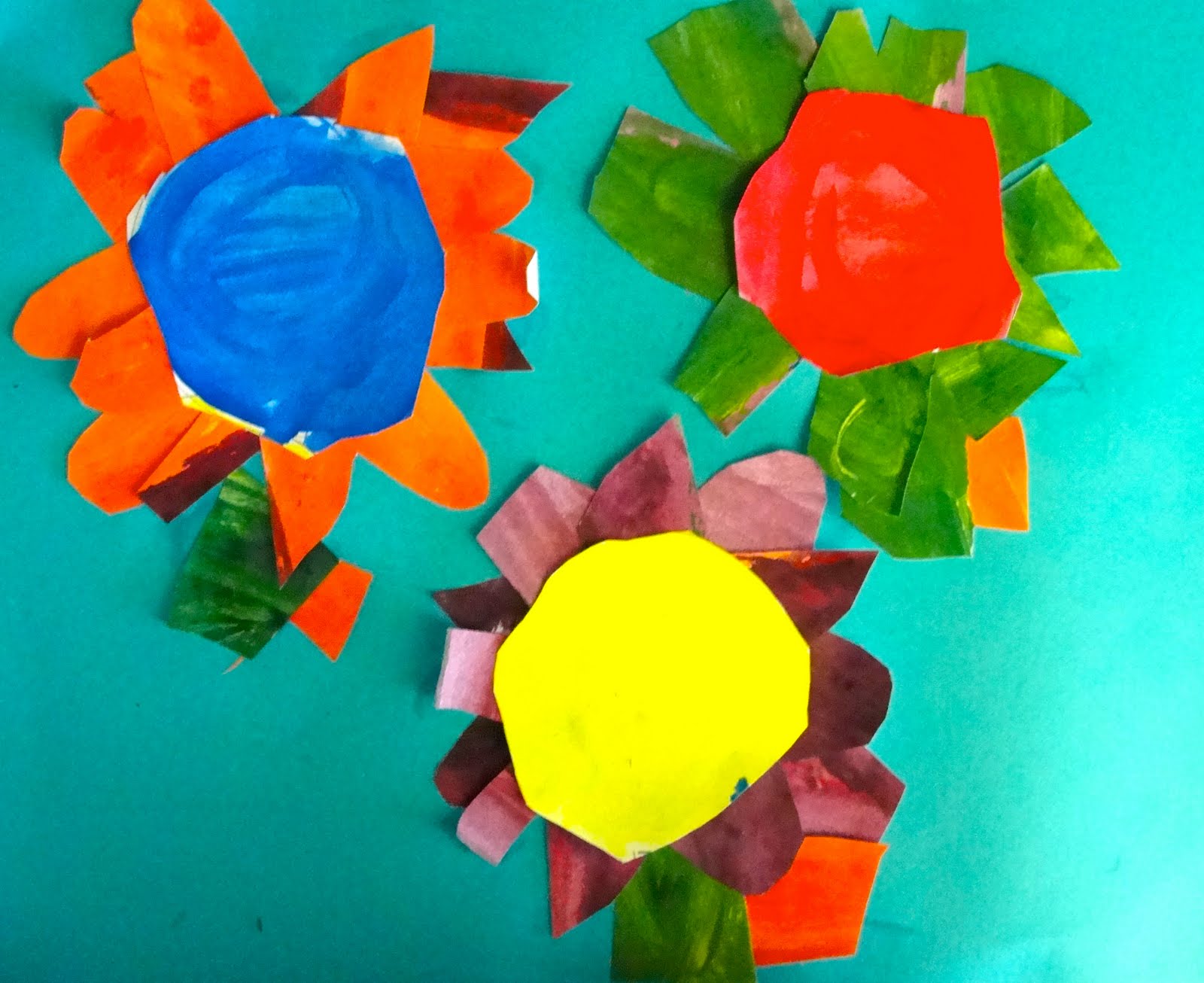 Colorwheel Flowers Art Lesson Deep Space Sparkle