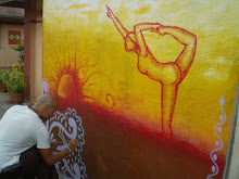 Pintura na parede do Ashram