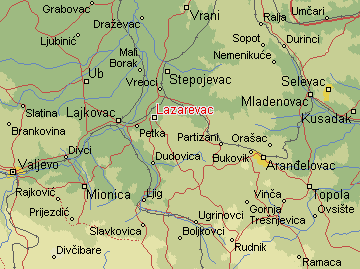 mapa srbije lazarevac Per@ Travel: LAZAREVAC mapa srbije lazarevac