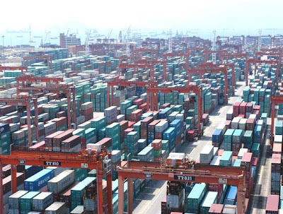 Container terminal in Hong Kong