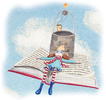 O Lobo Leitor: Os livros nas ilustrações mágicas de Mónica Carretero