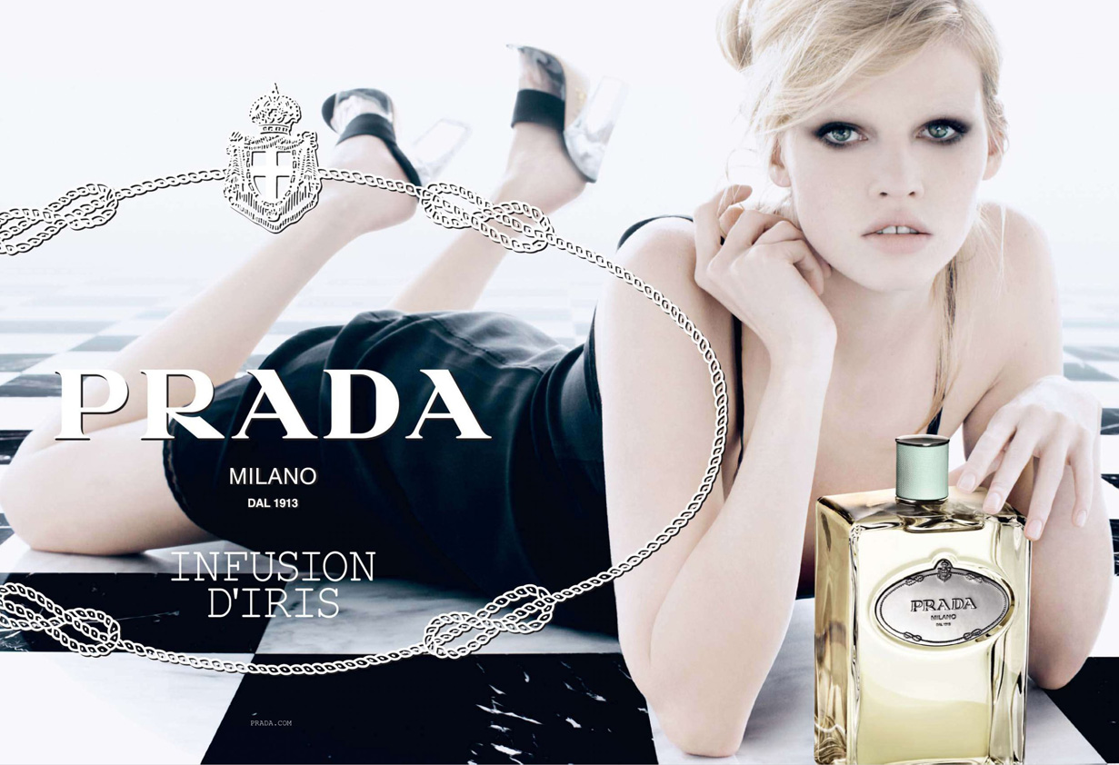 Prada Infusion d’Iris Fragrance with Lara Stone DSCENE