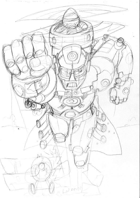 Grapiksnipot Iron Man Chibi Doodle