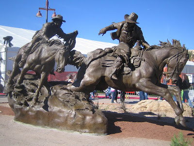 Passing the Legacy statue at Scottsdale Waterfront commemorating the Hashknife Pony Express Passing the Legacy statue at Scottsdale Waterfront commemorating the Hashknife Pony Express