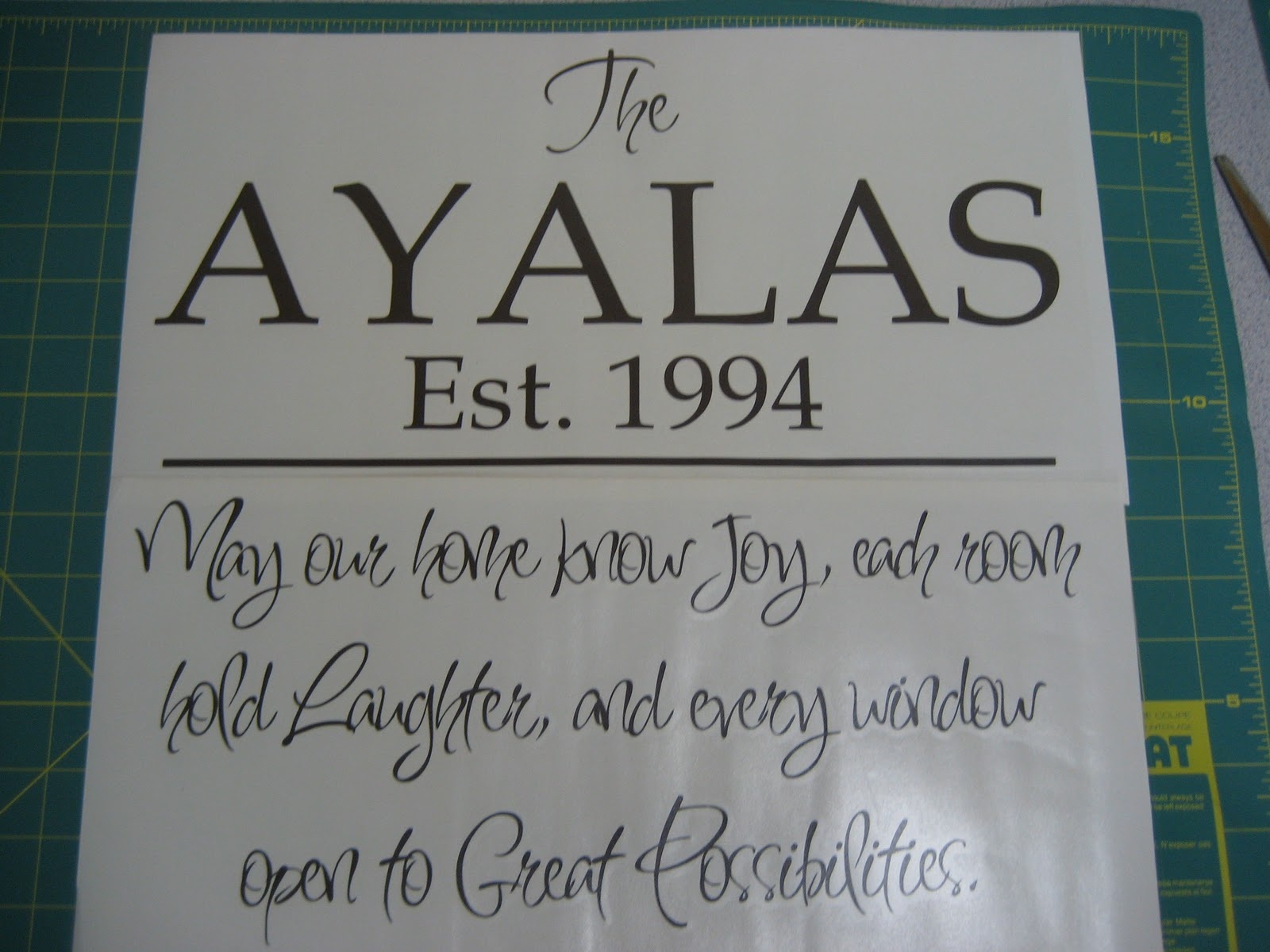 Cindy's Vinyl Creations Wedding Tiles