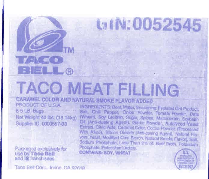 taco bell meat. Taco Bell was recently sued by