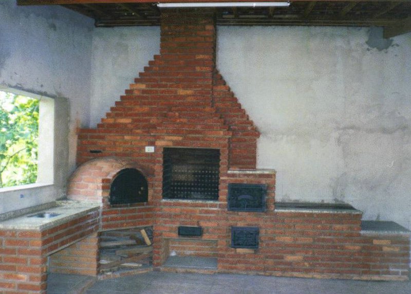 Kitde Churrasqueira Com Fogao E Forno A Lenha Com Fornalha Pia E | HD