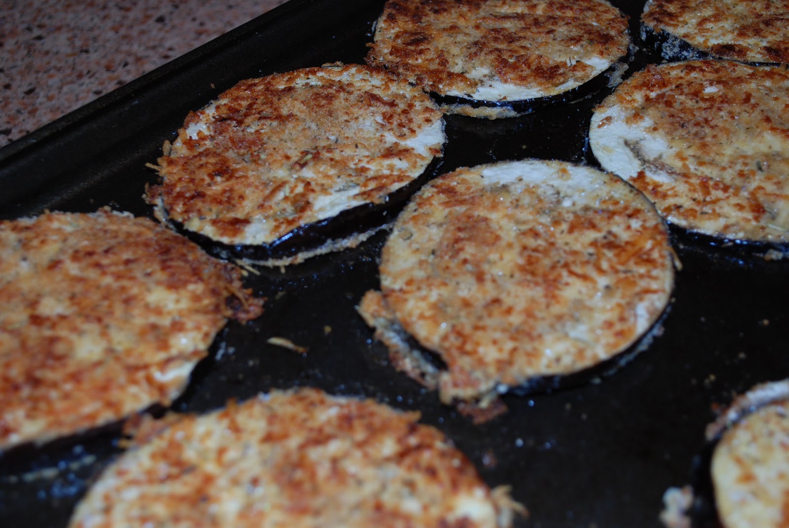 Delicious Oven Fried Eggplant recipe Amee's Savory Dish