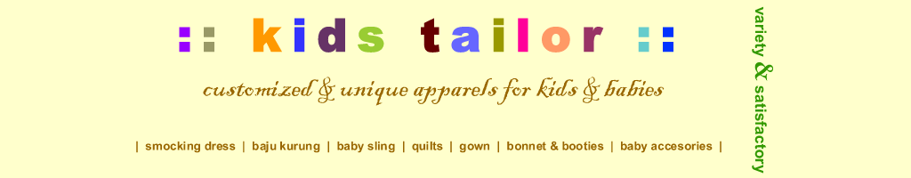 kids tailor: hand-made craft & unique apparels customized for kids & babies