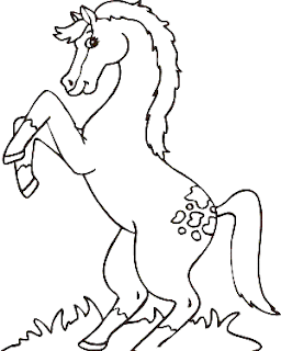 Dibujo de un hermoso caballo para colorear o pintar Dibujo de un hermoso caballo para colorear o pintar