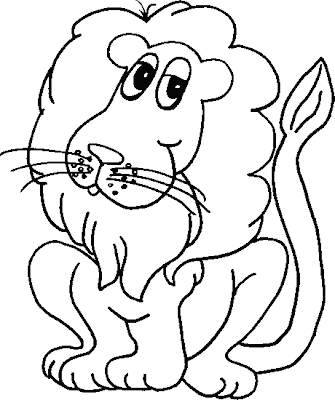 Ilustración de un león para pintar o colorear Ilustración de un león para pintar o colorear