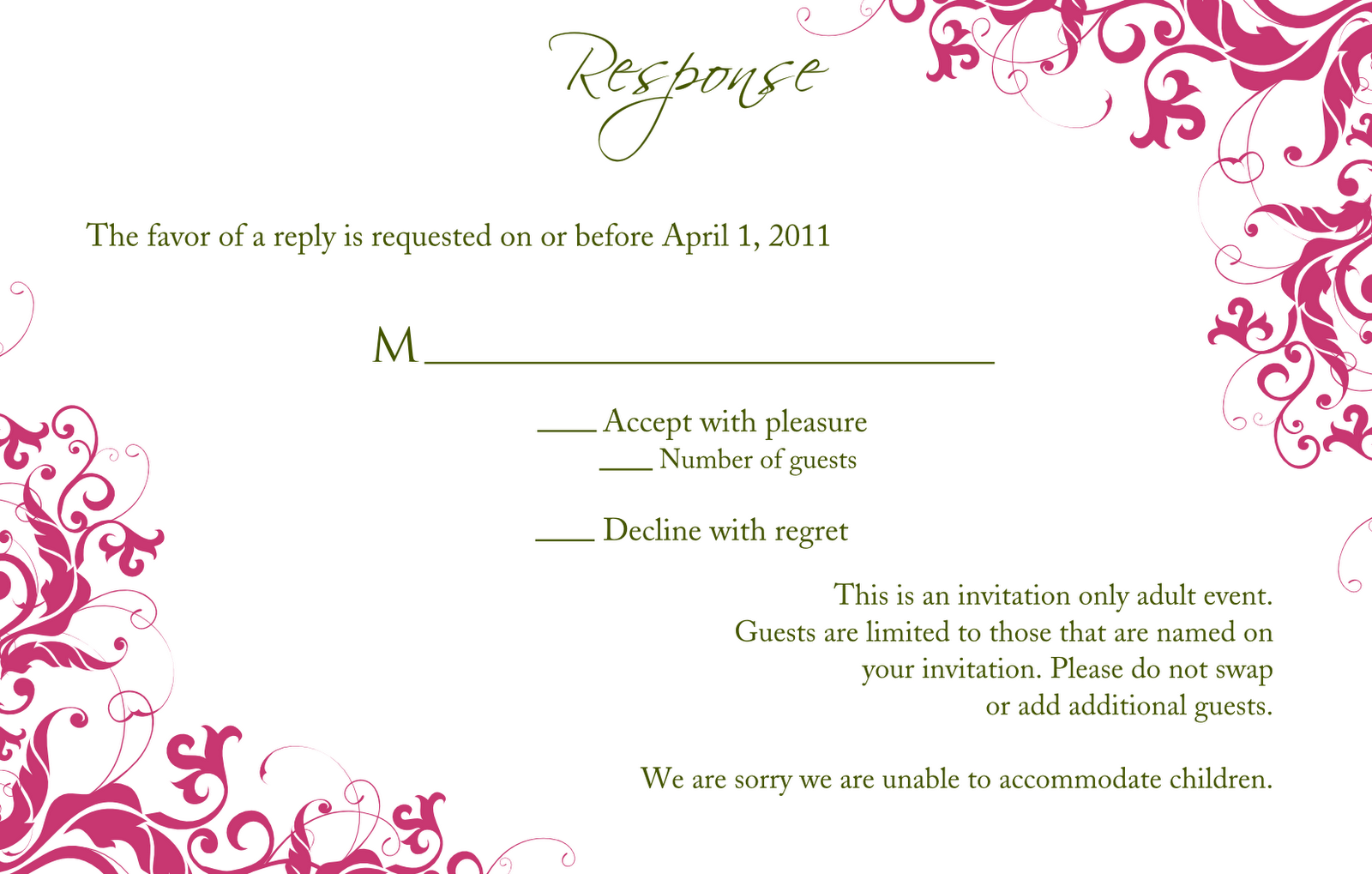wedding invitation formats