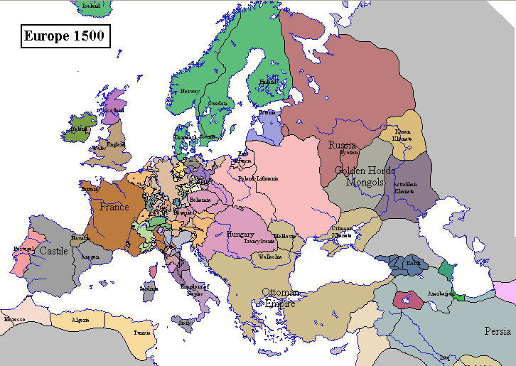 europe about 1500