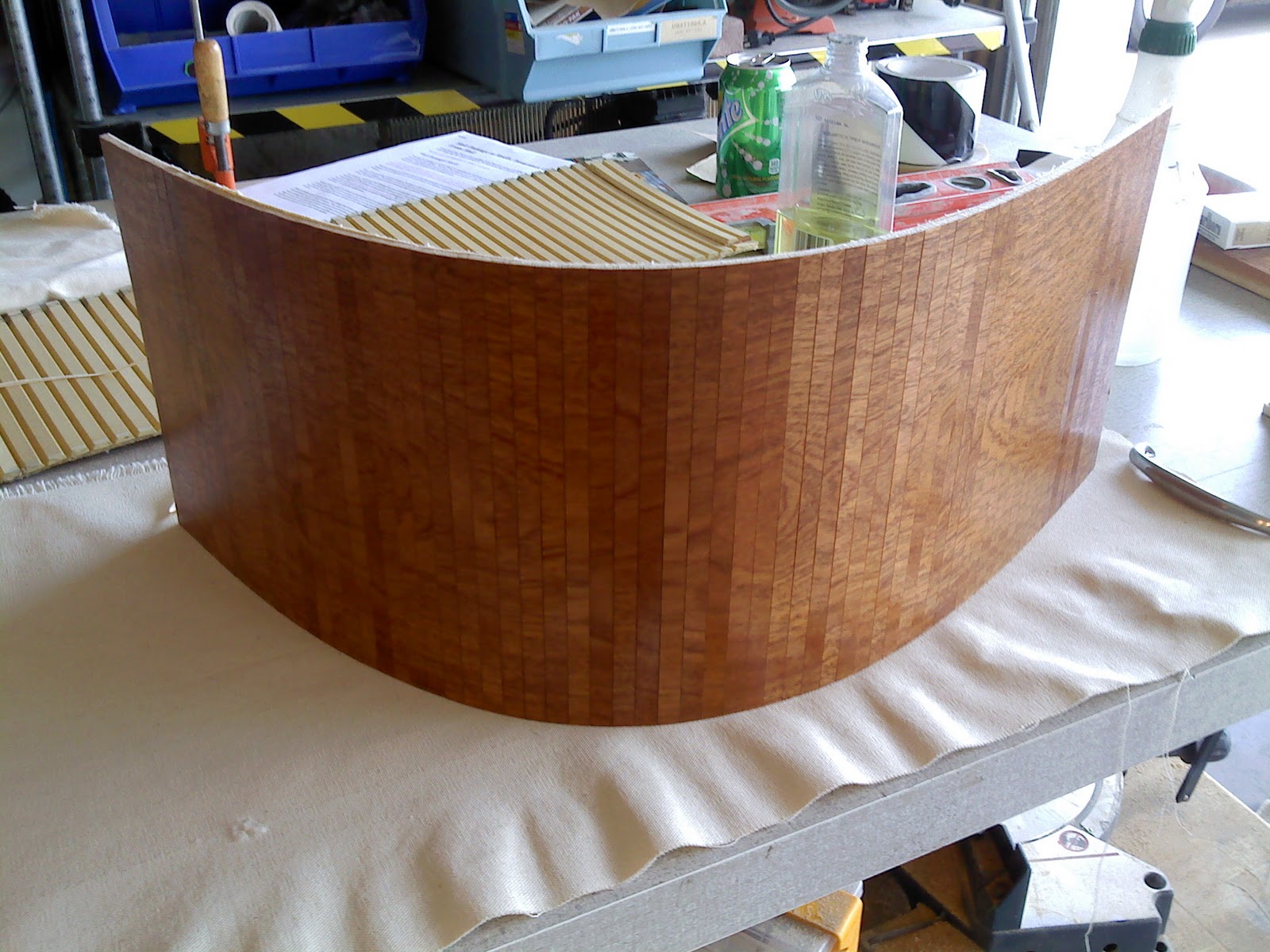 Airstream Renovation Building tambour doors