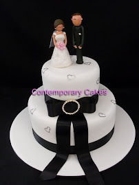 Diamonte hearts 2 tier stacked cake.