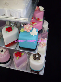 Miniature wedding cakes