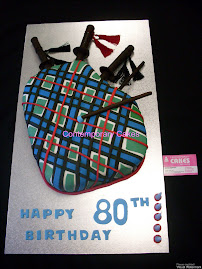 Scottish Bagpipes 80th Birthday Cake.