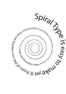 Spiral text photoshop image