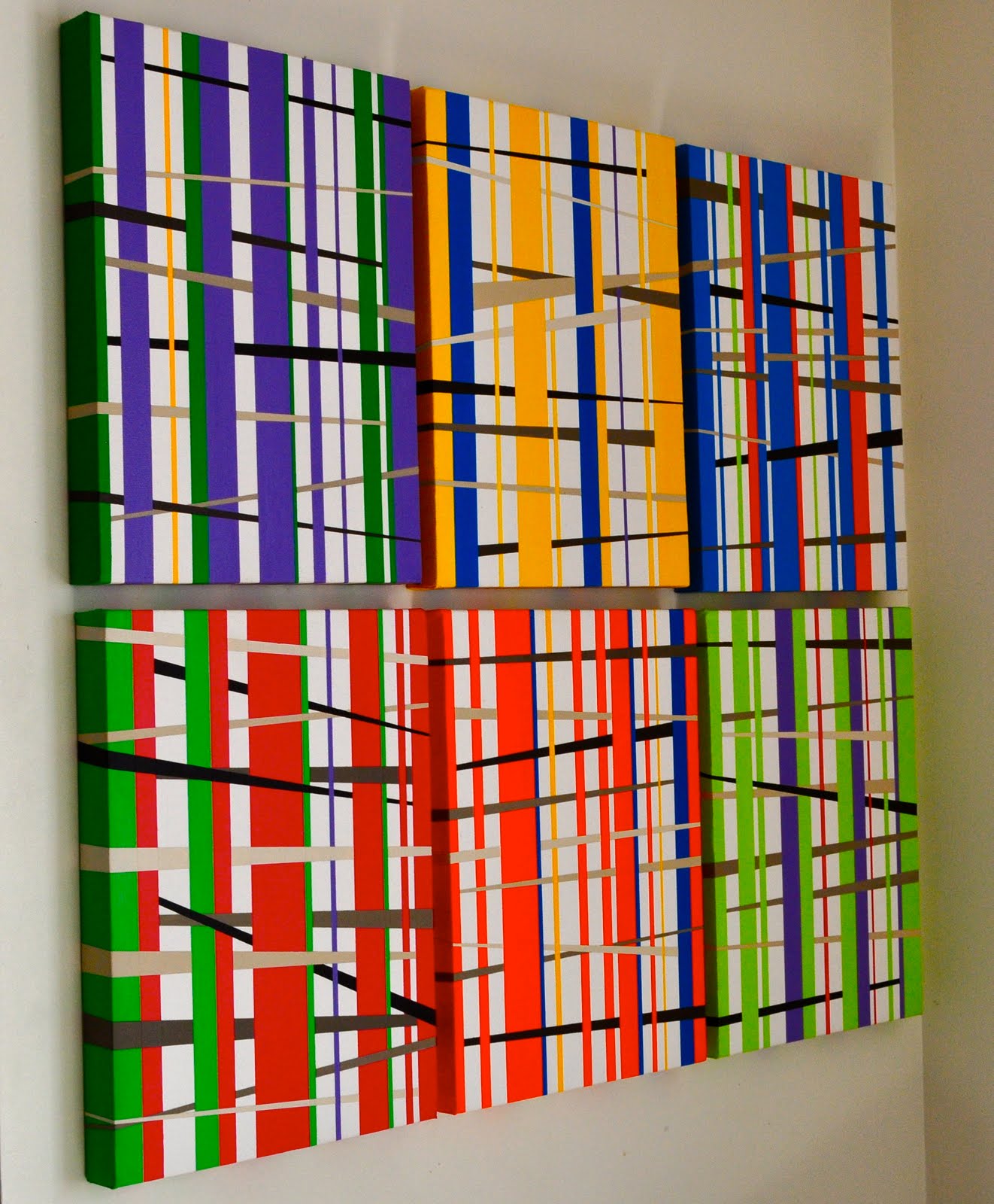 Allan Dobbs some stripe paintings