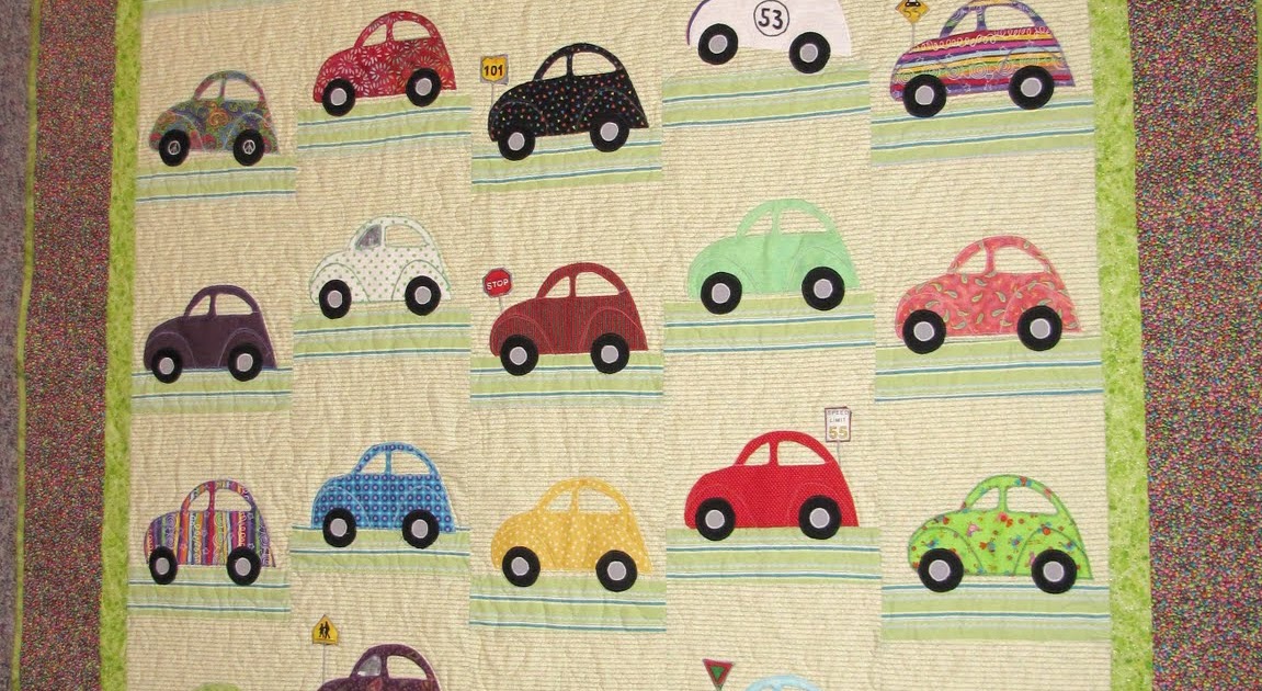 Sandee's Ramblins 296 Kai's VW Bug / Herbie the Love Bug Quilt