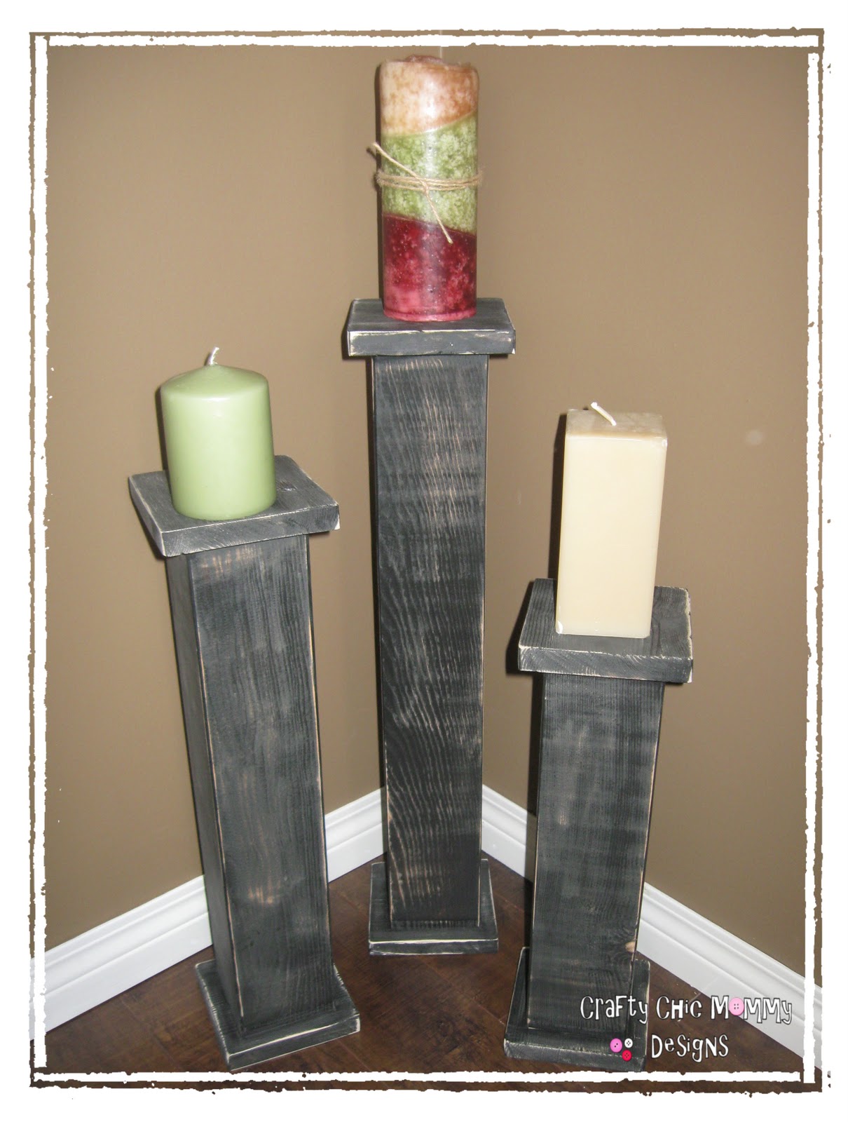 Crafty Chic Mommy DIY CANDLE STANDS