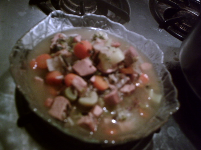 Smoked Chicken Soup with Wild Rice and Chanterelle Mushrooms