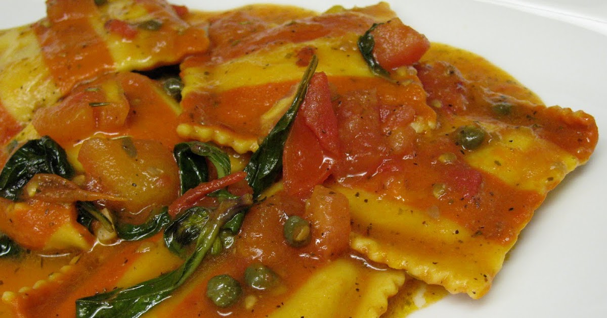 PASSION ON THE STOVE TOP Crab and Lobster Ravioli w/ Tomato, Basil and