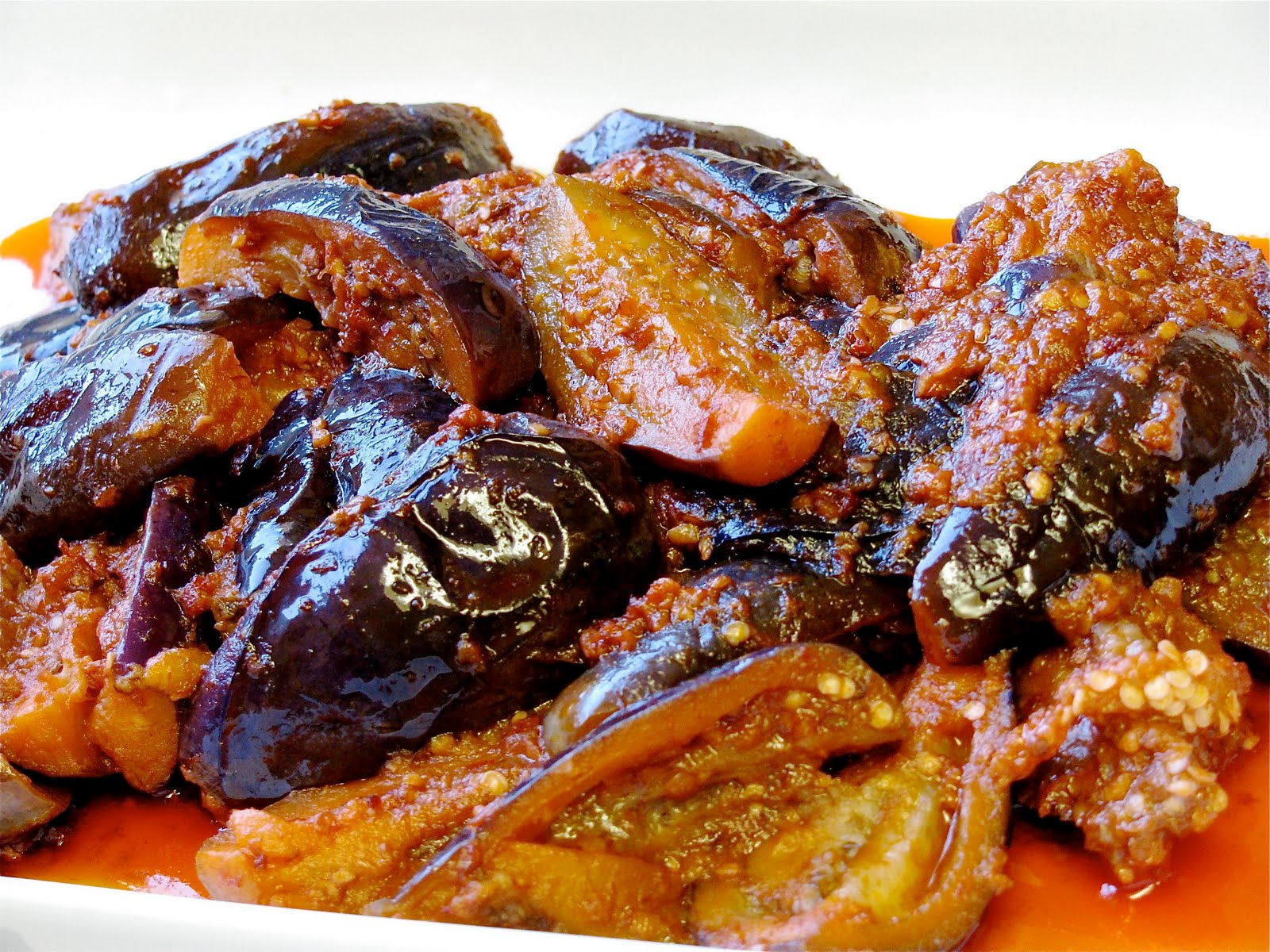 PASSION ON THE STOVE TOP Eggplant with Crab Paste and Soya Bean Oil