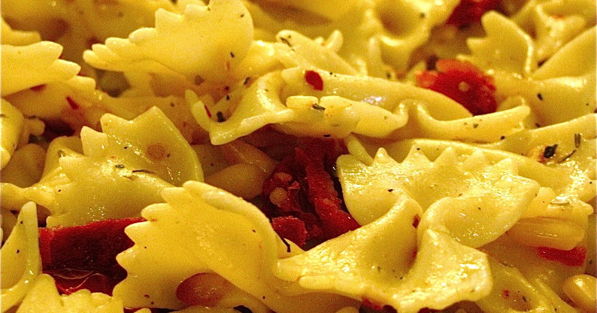 PASSION ON THE STOVE TOP Bowtie Pasta w/ Sundried Tomatoes, Pine Nuts