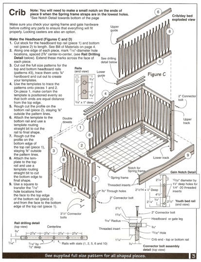 Get 3 in 1 crib woodworking plans | Working project